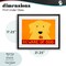 Stupell Industries Beware Of Dog Yellow & Red Framed Print Under Glass, design by Stephen Huneck